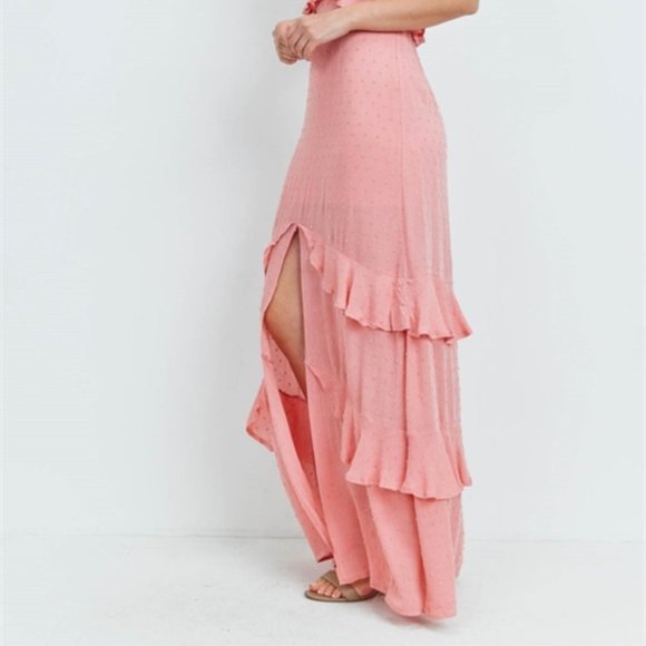 PINK Textured Maxi Dress - Picture 8 of 9
